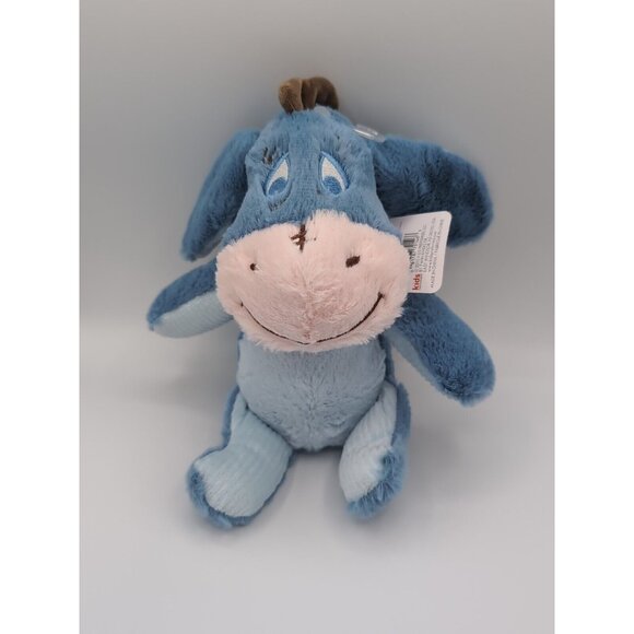 ~❤️~WINNIE THE POOH EEYORE Disney Beanie Rattle Baby Soft Toy 30cms BNWT ~❤️~ - Picture 1 of 3